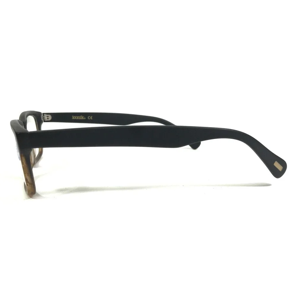 Iconik Eyeglasses Frames Harrison C01 Black Brown Rectangular Full Rim 55-14-145